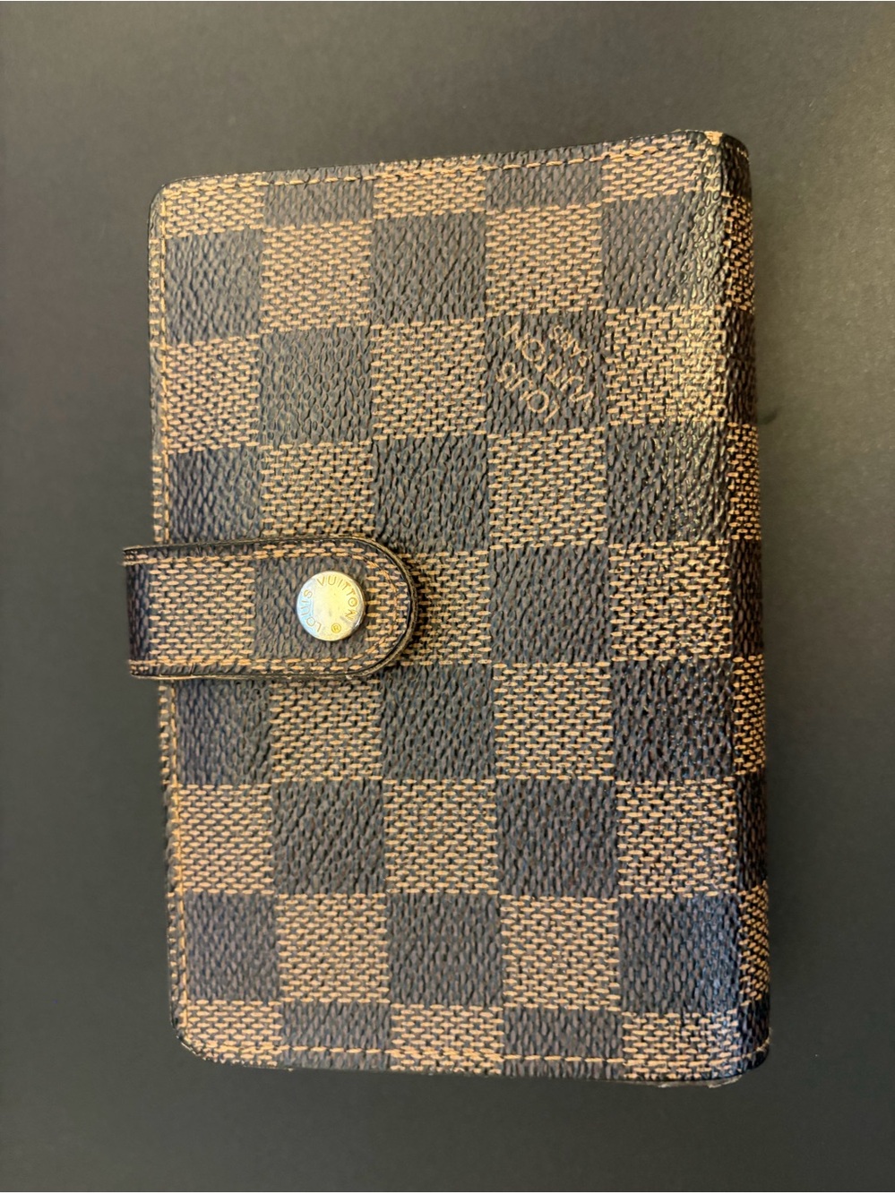 Authentic Louis Vuitton Damier Ebene Porte-Monnaie Viennois wallet